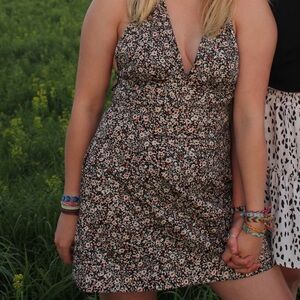 Free People Floral Backless Dress - Size 4